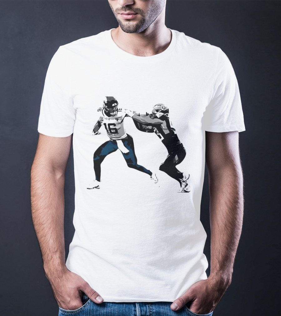 The Stiff Arm Football Move Iconography T-Shirt