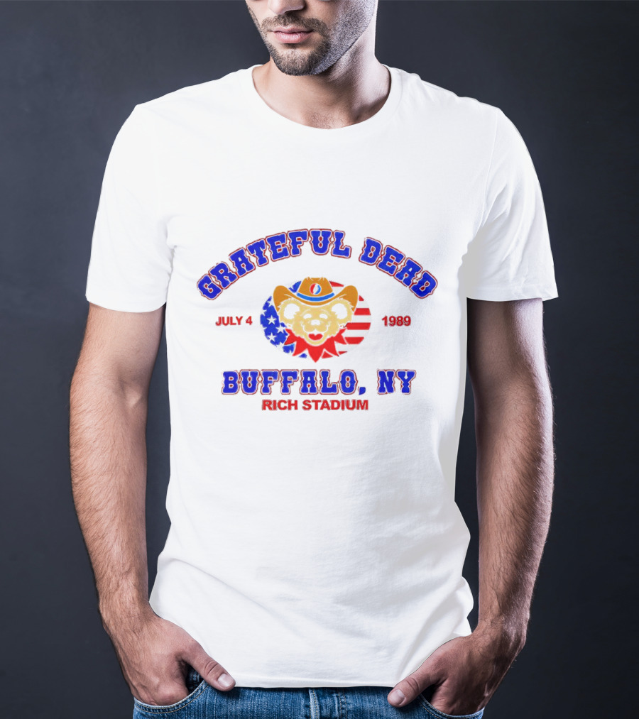 Grateful Dead July 4 1989 Buffalo NY Rich Stadium T-Shirt