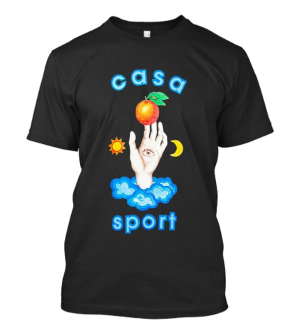 Casa Sport Hand And Eye With Sun Moon Clouds And Fruit T-Shirt