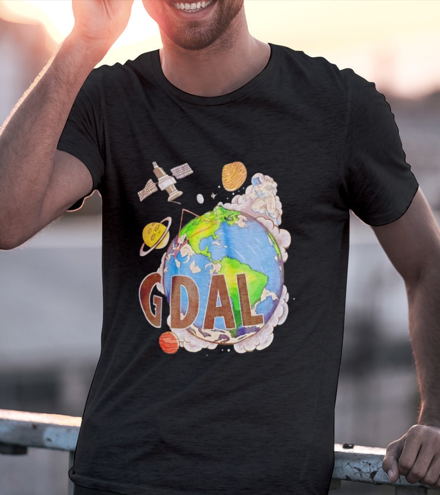 GDAL Astronaut Exploring Planets Orbiting Earth T-Shirt