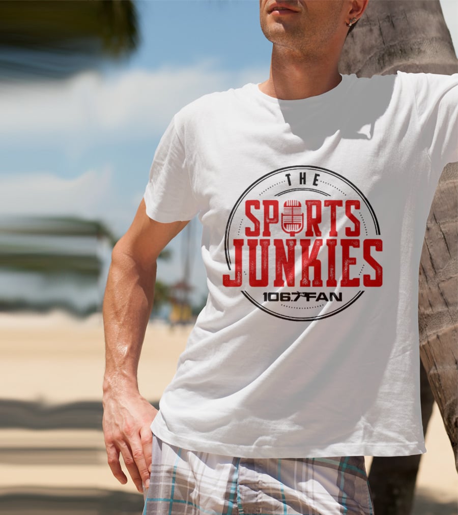 The Sports Junkies 106.7 Fan Radio Mic T-Shirt