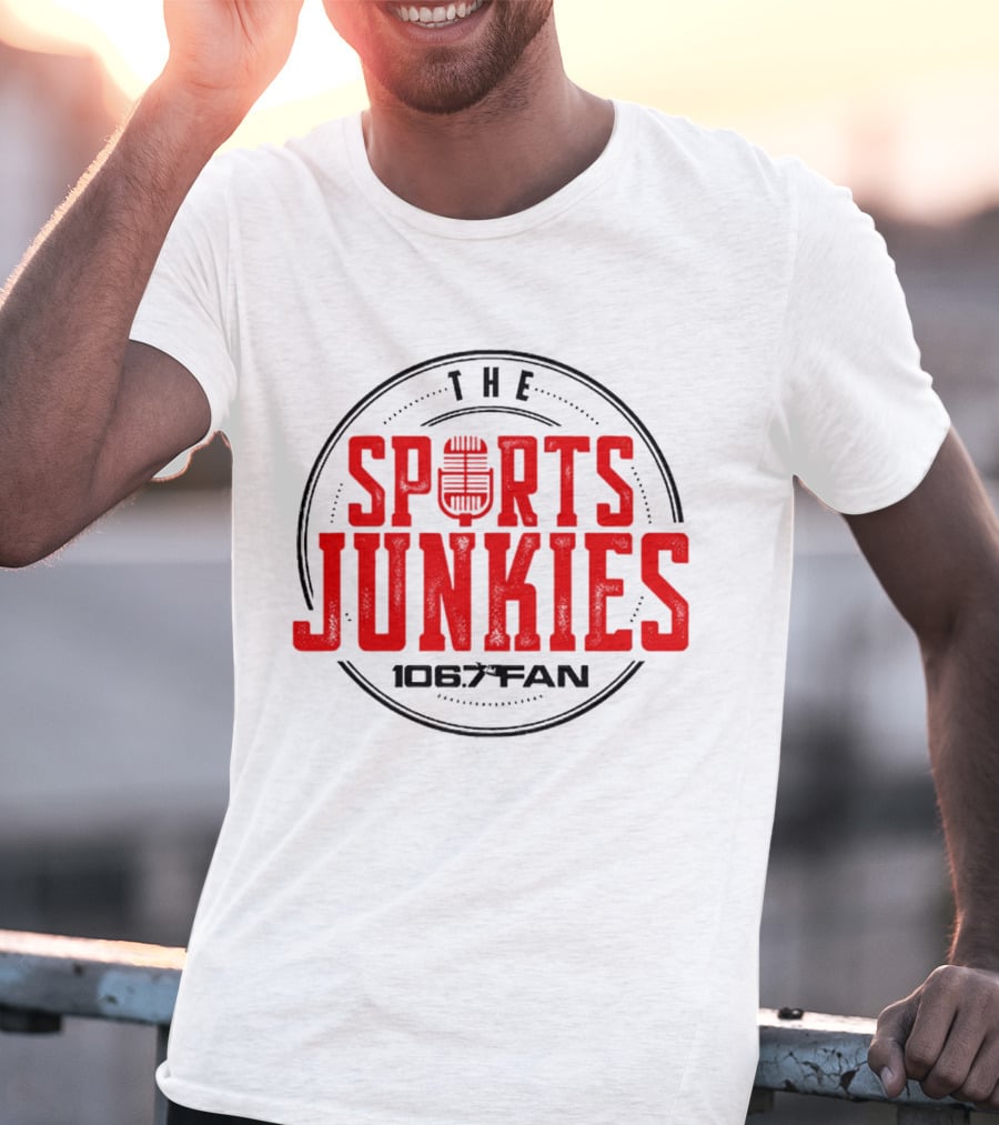 The Sports Junkies 106.7 Fan Radio Mic T-Shirt