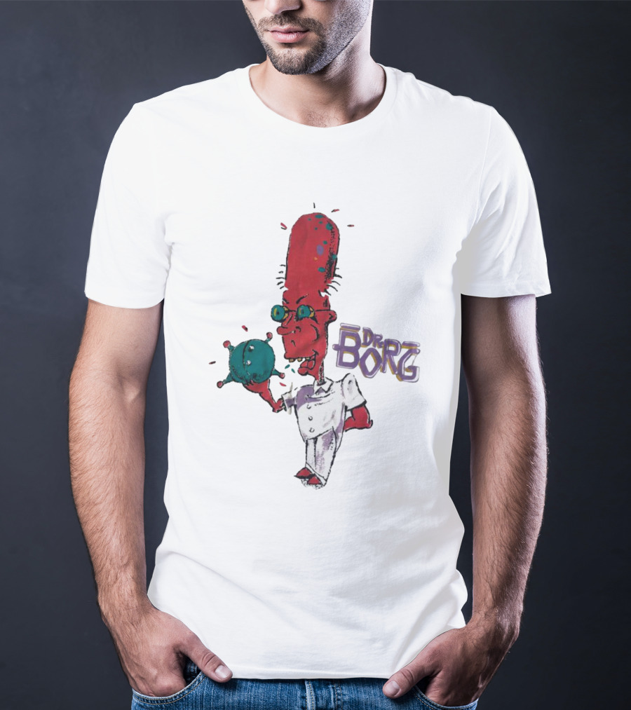 Dr Borg Mad Scientist Character With Green Bowling Ball T-Shirt