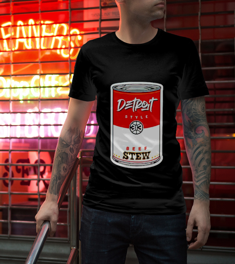 Detroit Style 313 Beef Stew Can T-Shirt