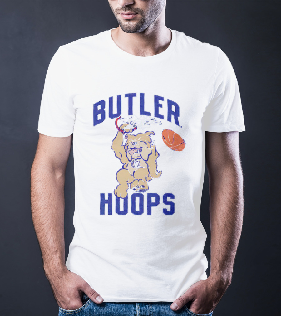 Butler Hoops Dunking Mascot Basketball Bulldawg T-Shirt