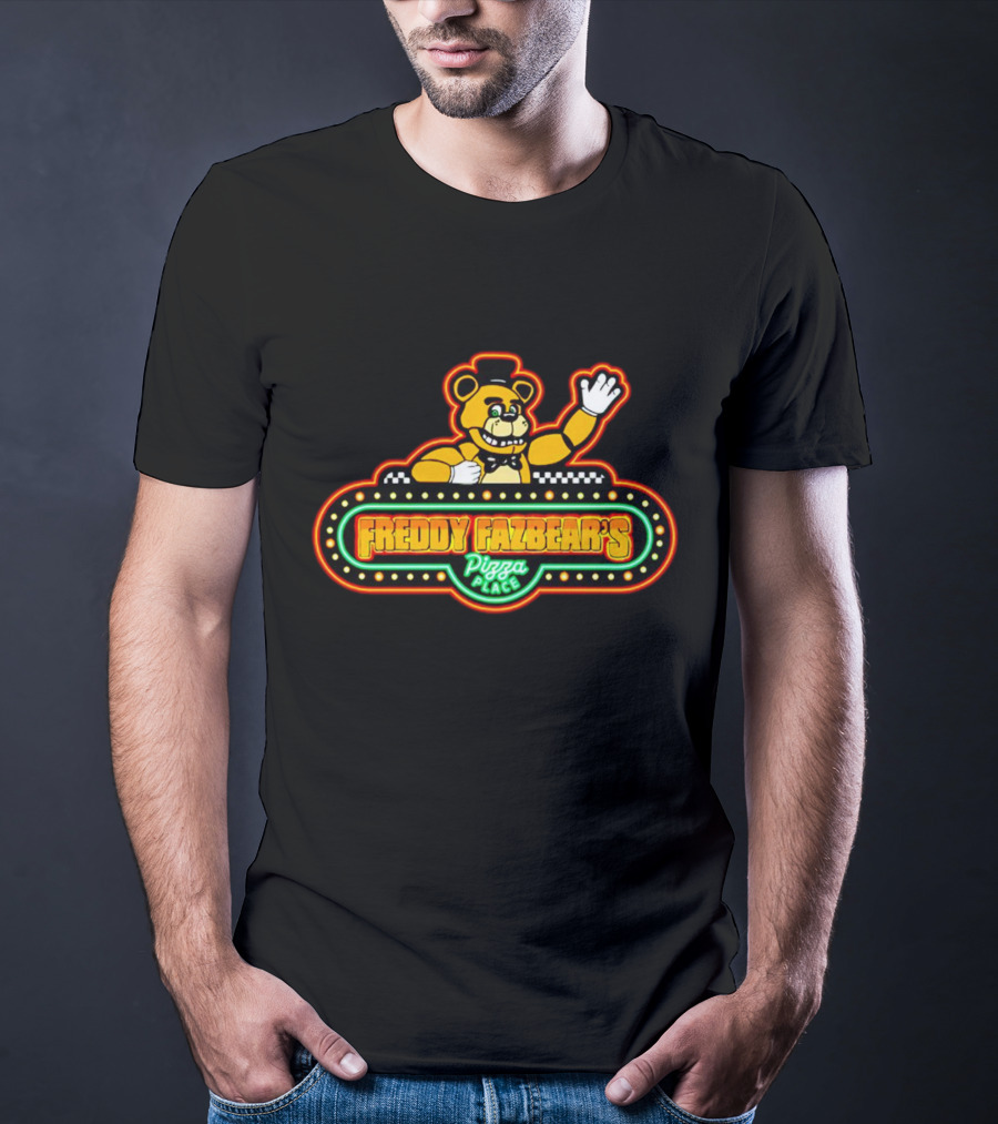Freddy Fazbear’s Pizza Place Neon Bear T-Shirt