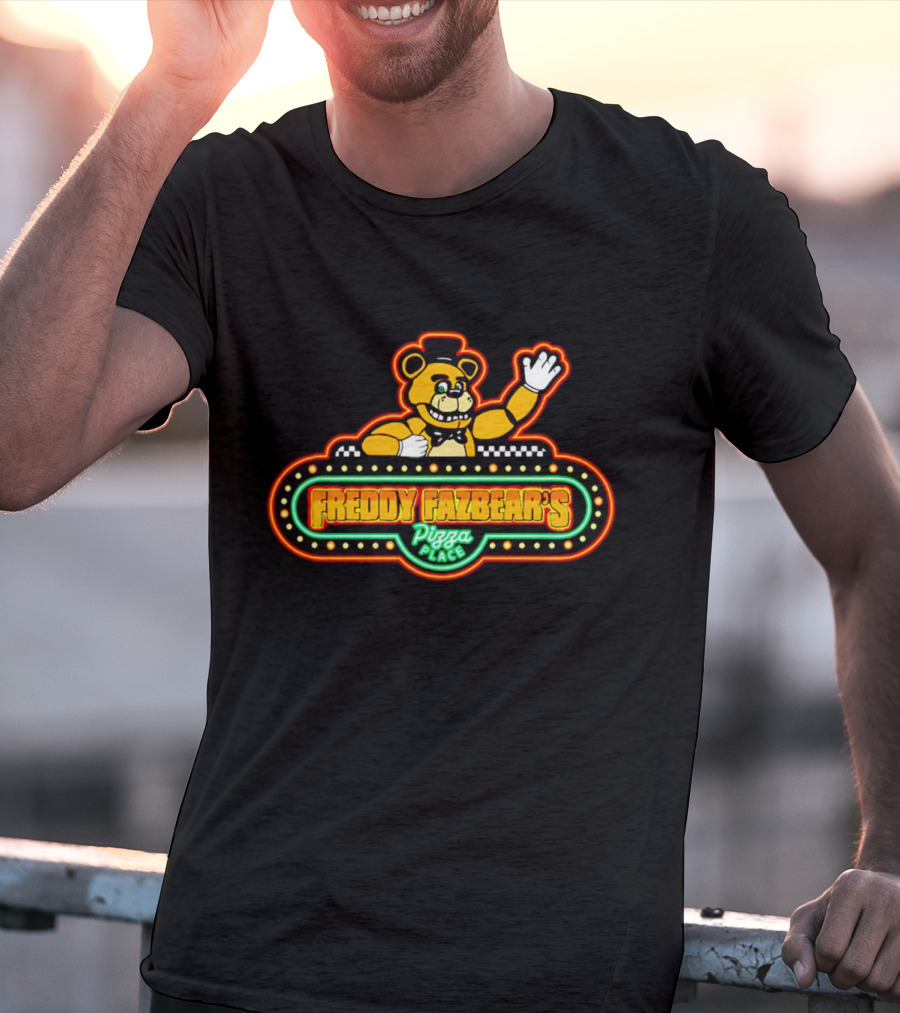 Freddy Fazbear’s Pizza Place Neon Bear T-Shirt