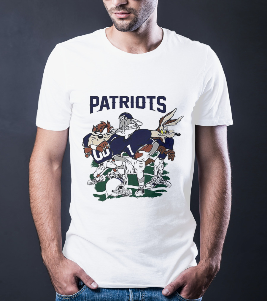 Patriots Looney Tunes Characters In Football Gear T-Shirt