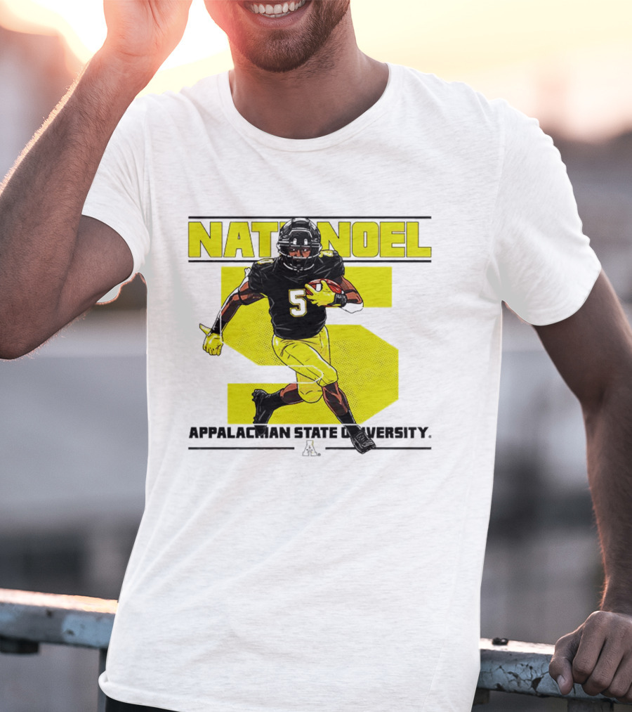 Nathaniel Noel Appalachian State University Football Number 5 T-Shirt