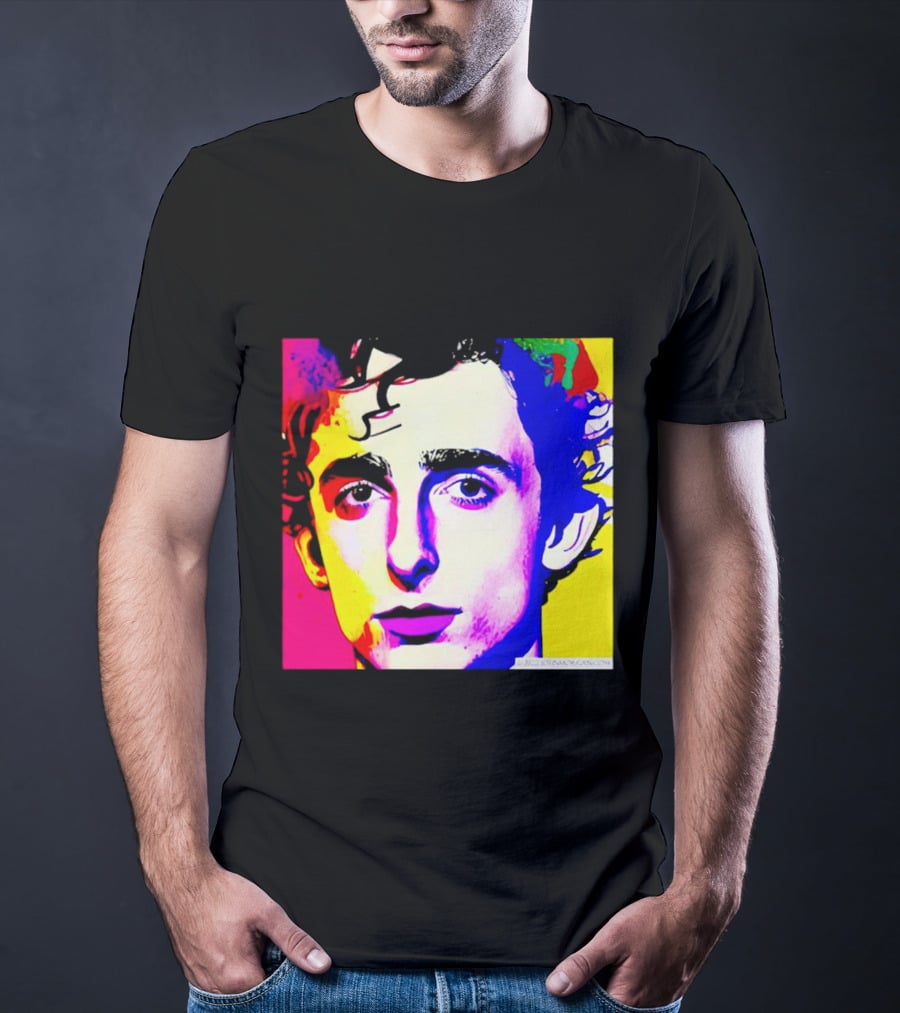 Timothee Chalamet Pop Art Portrait Multicolored Andy Warhol T-Shirt
