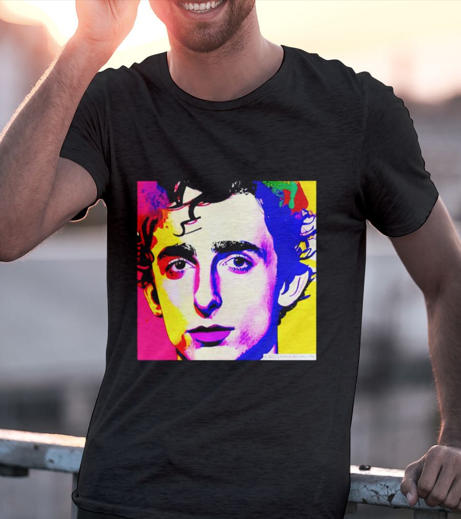Timothee Chalamet Pop Art Portrait Multicolored Andy Warhol T-Shirt