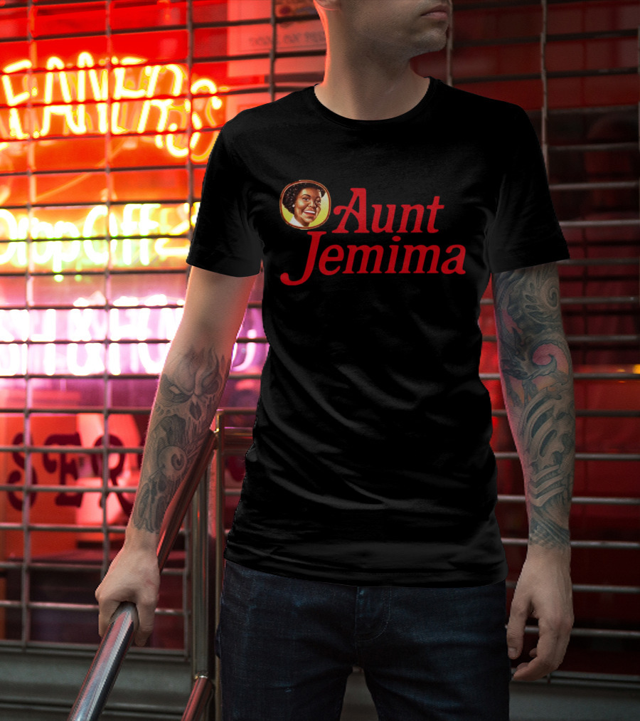 Aunt Jemima Retro Logo Red Text ón T-Shirt