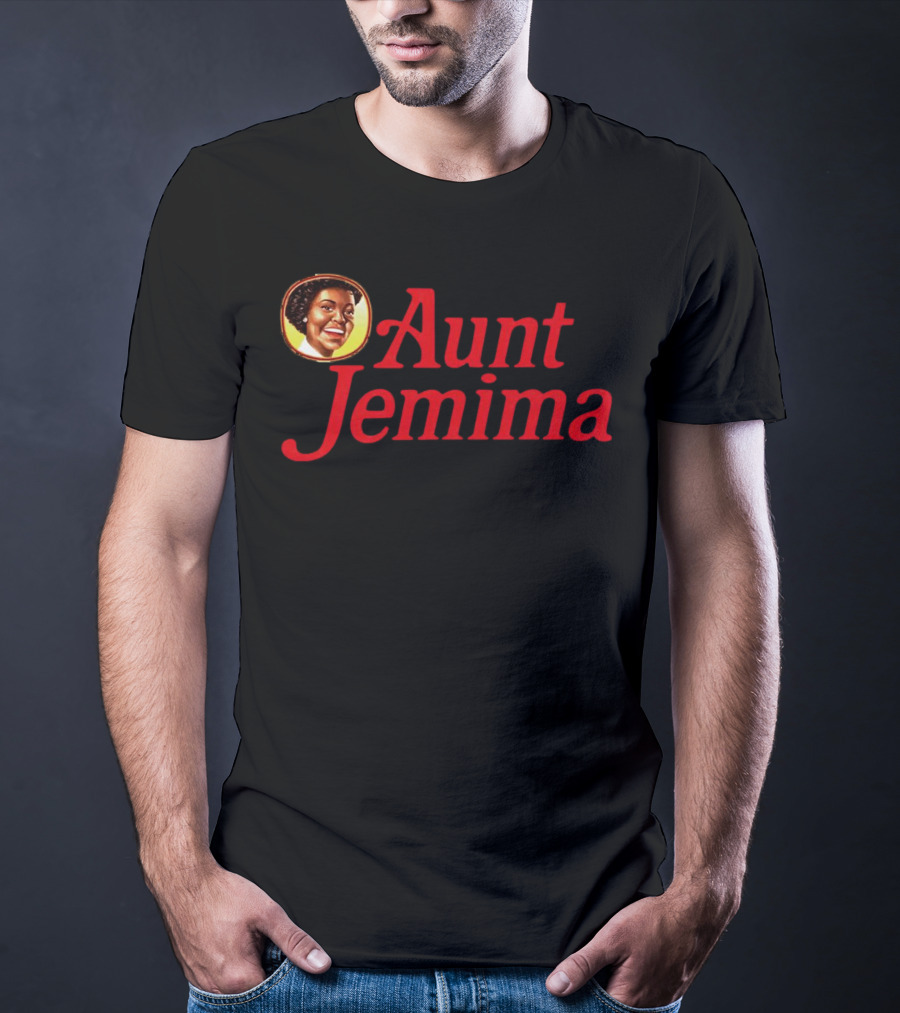 Aunt Jemima Retro Logo Red Text ón T-Shirt