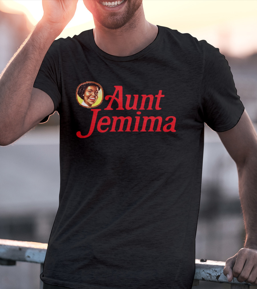 Aunt Jemima Retro Logo Red Text ón T-Shirt