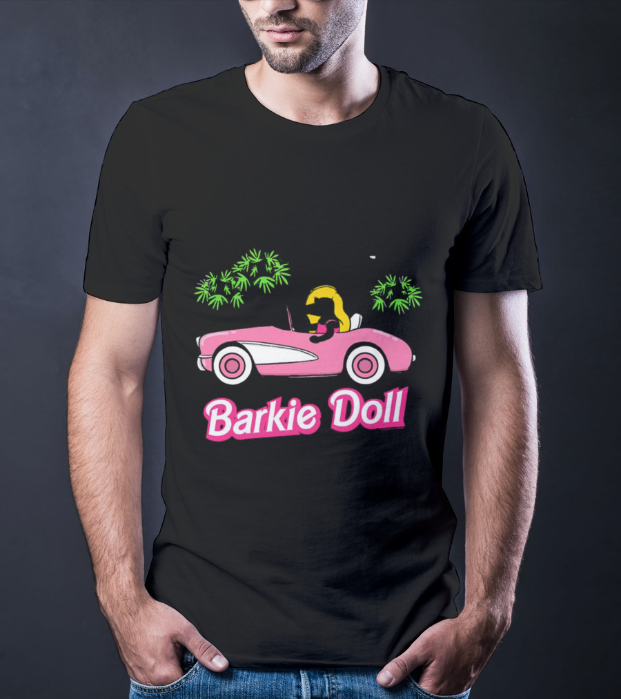 Barkie Doll Convertible Car Blonde Driver T-Shirt