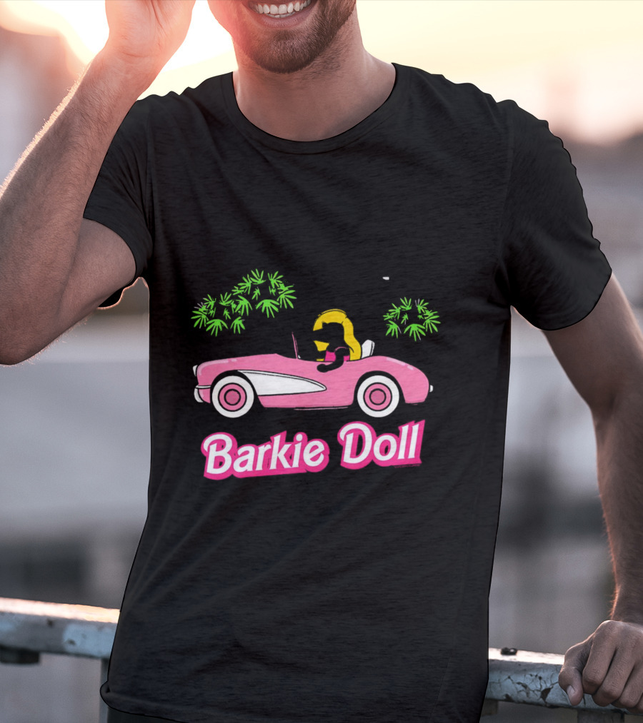 Barkie Doll Convertible Car Blonde Driver T-Shirt