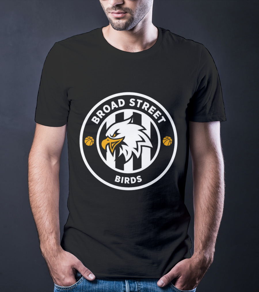 Broad Street Birds Basketball Eagle Emblem T-Shirt