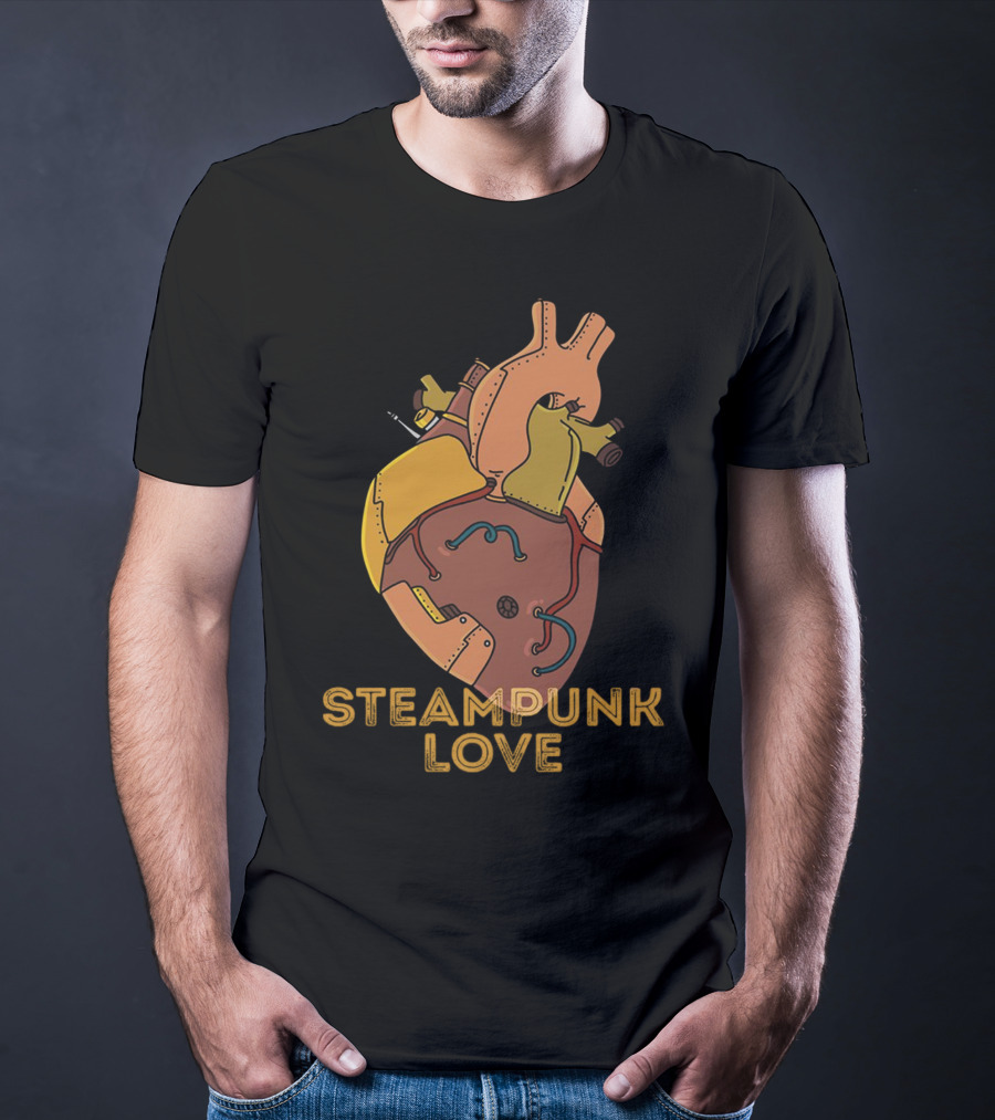 STEAMPUNK LOVE Mechanical Heart T-Shirt