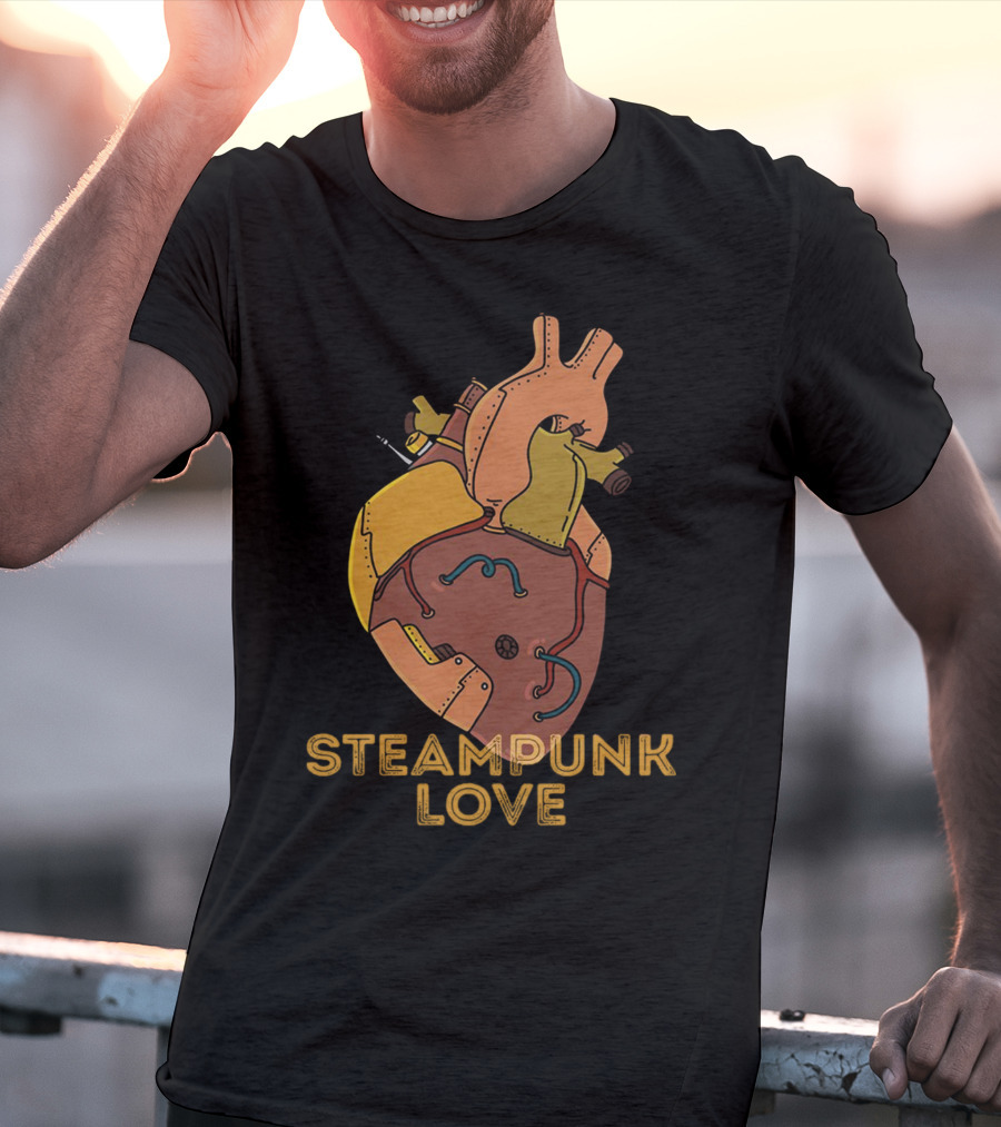 STEAMPUNK LOVE Mechanical Heart T-Shirt