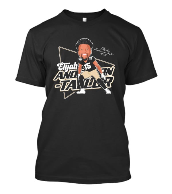 Elijah Anderson-Taylor 15 FIU Panthers Football Signature Caricature T-Shirt