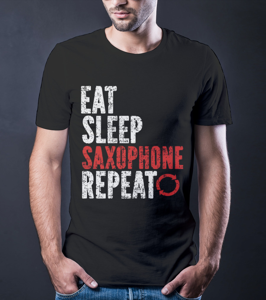 Eat Sleep Saxophone Repeat Halloween T-Shirt