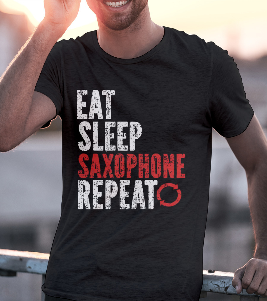 Eat Sleep Saxophone Repeat Halloween T-Shirt