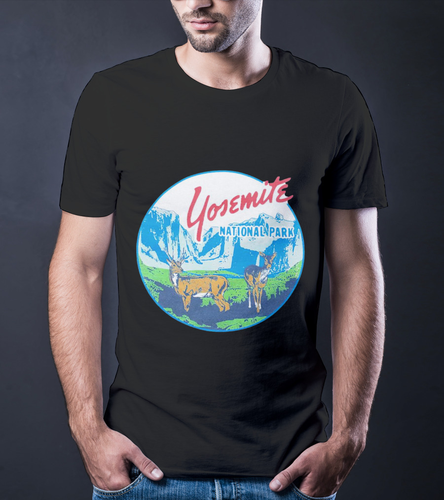 Yosemite National Park Scenic Wildlife With Deer T-Shirt