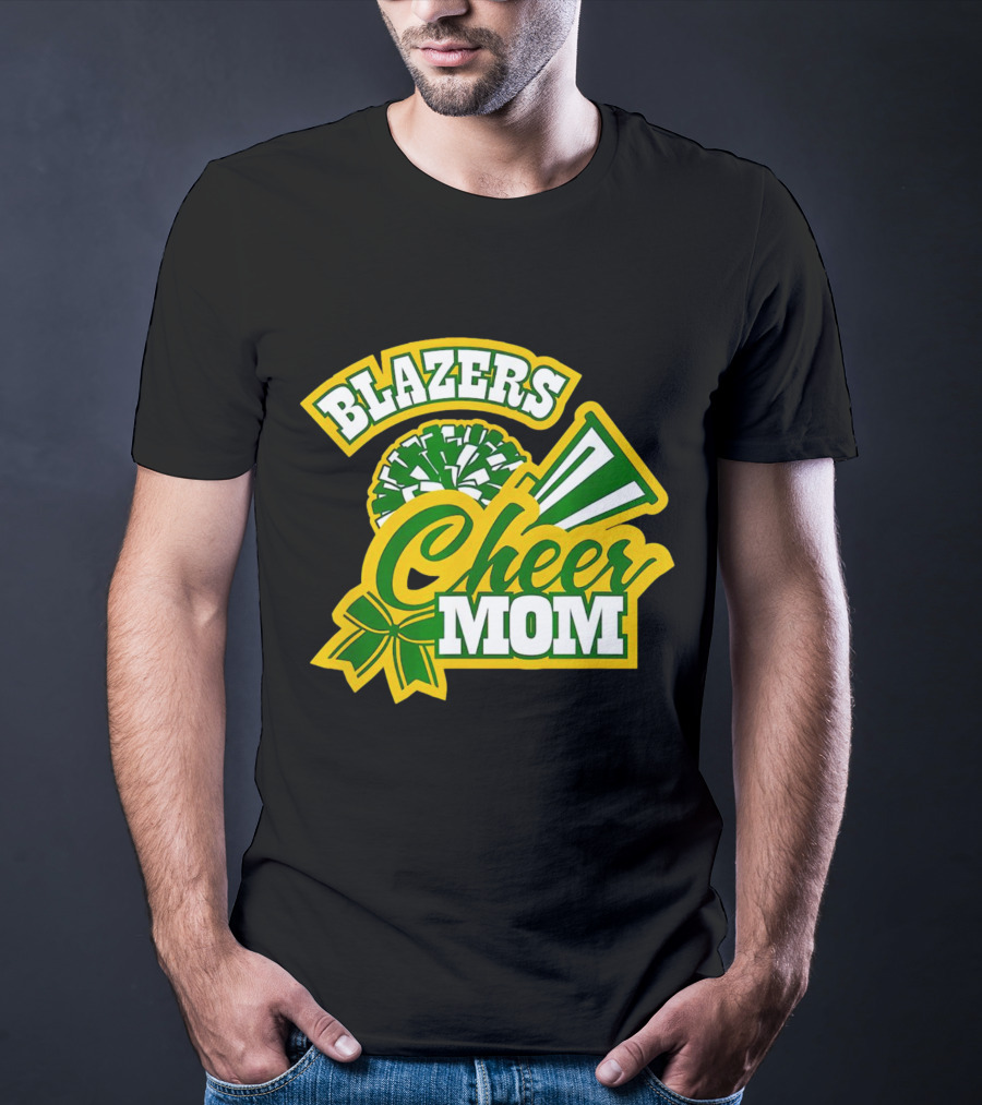 Blazers Cheer Mom Pom Pom And Megaphone Enthusiast T-Shirt