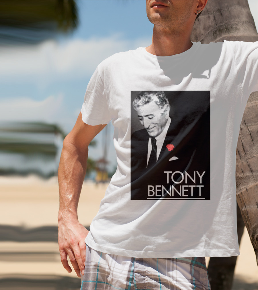 Tony Bennett Thank You For The Memories With Red Rose T-Shirt