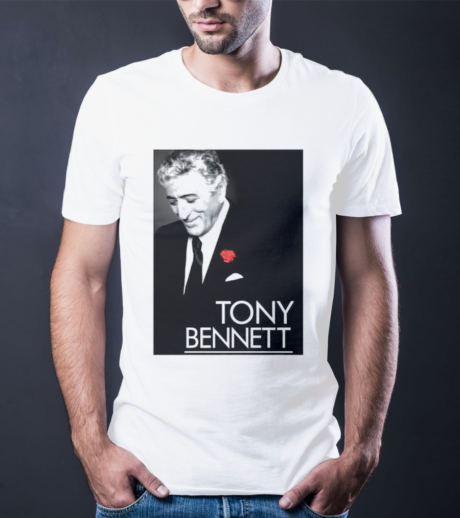 Tony Bennett Thank You For The Memories With Red Rose T-Shirt