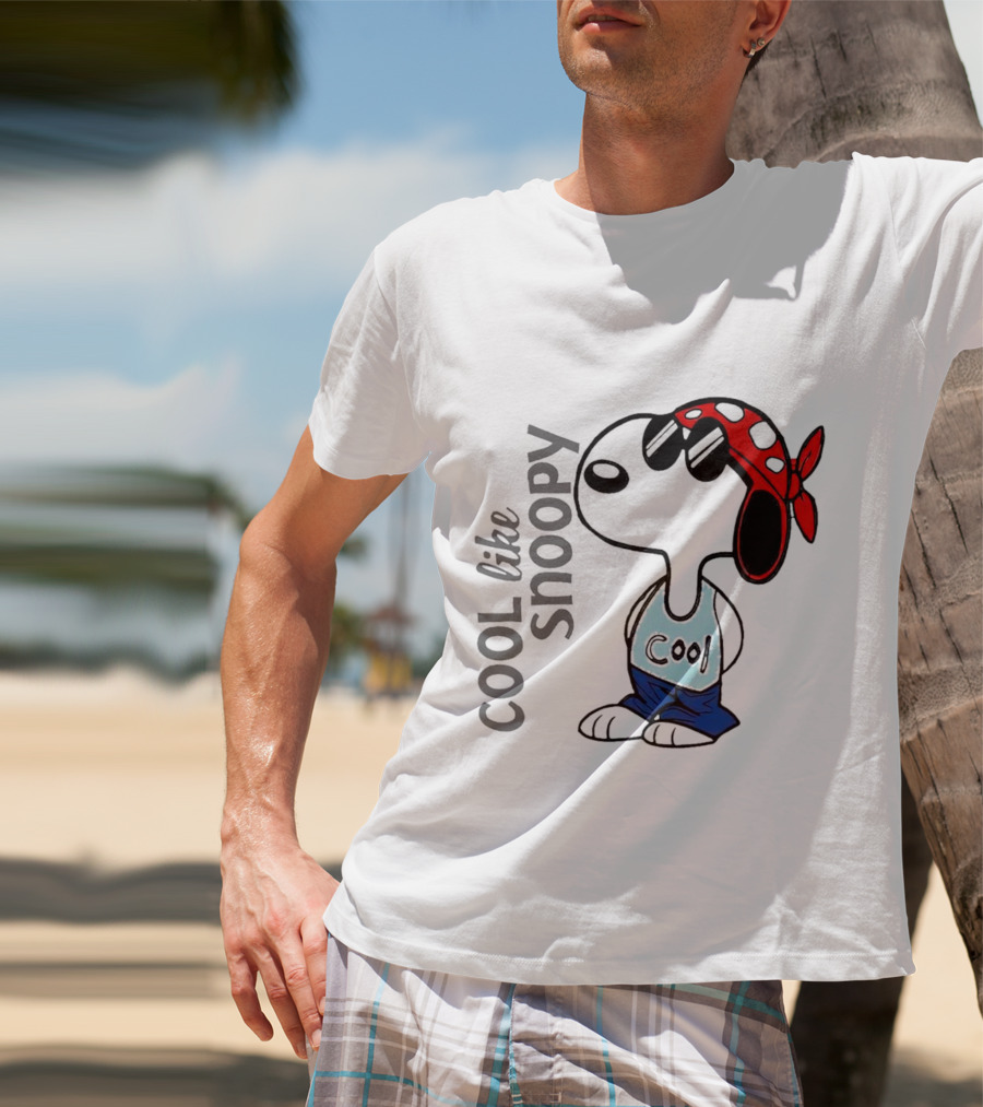 Cool Like Snoopy Sunglasses Bandana Tank Top T-Shirt