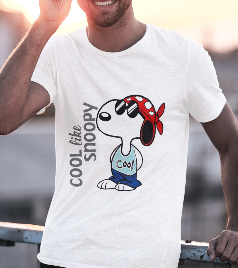 Cool Like Snoopy Sunglasses Bandana Tank Top T-Shirt
