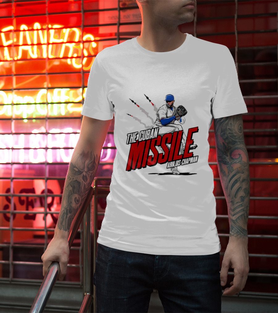 Aroldis Chapman The Cuban Missile Texas MLBPA T-Shirt