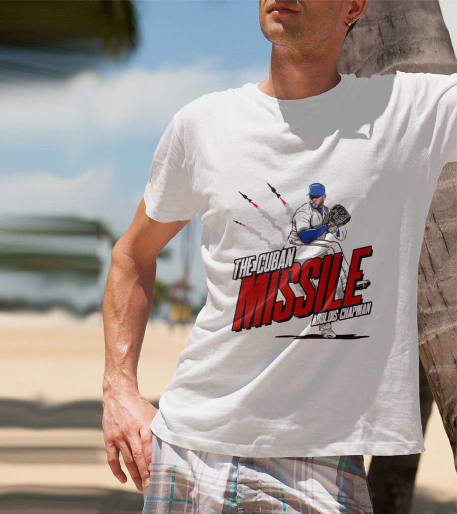 Aroldis Chapman The Cuban Missile Texas MLBPA T-Shirt