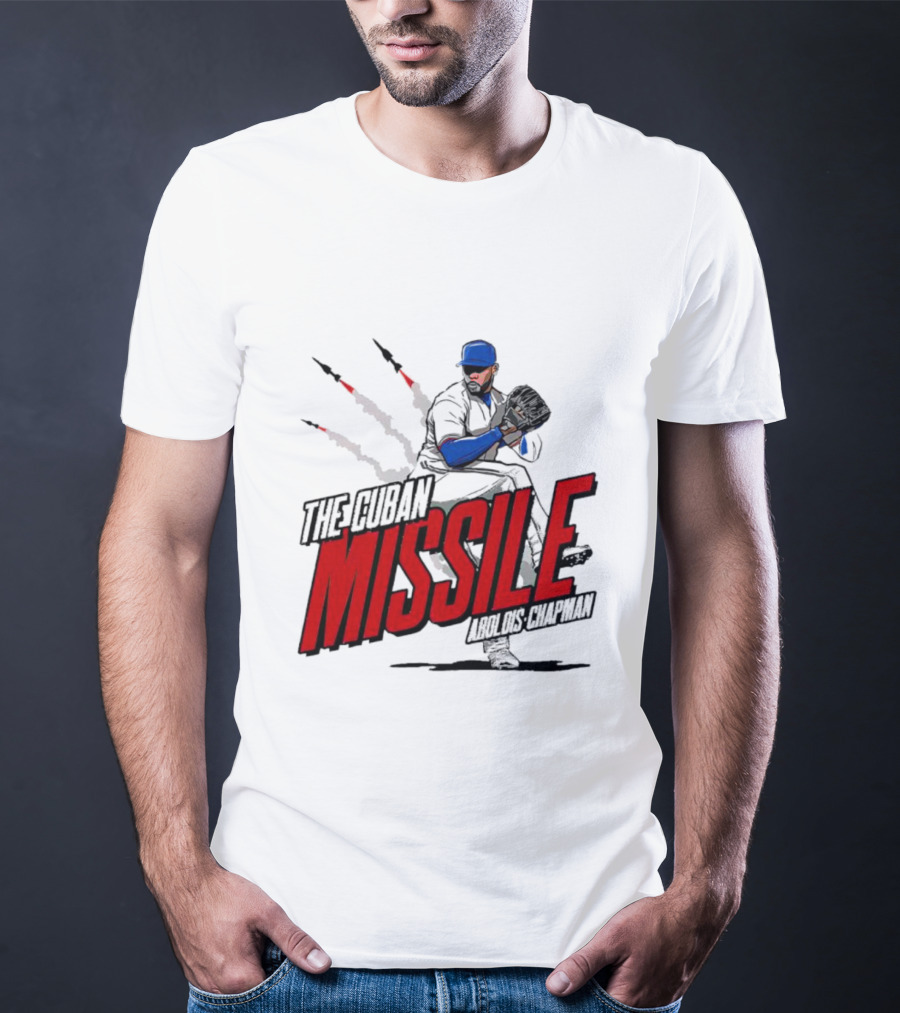 Aroldis Chapman The Cuban Missile Texas MLBPA T-Shirt