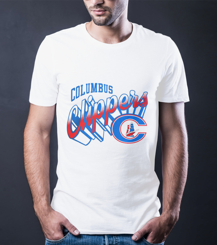Columbus Clippers 3D Logo Ash Where I’m From T-Shirt