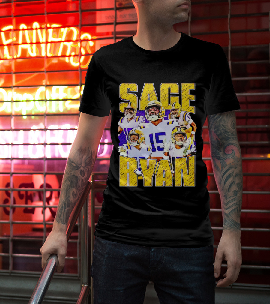 Sage Ryan LSU Tigers Football Vintage 15 T-Shirt