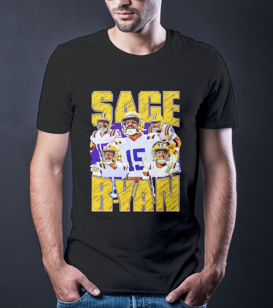 Sage Ryan LSU Tigers Football Vintage 15 T-Shirt