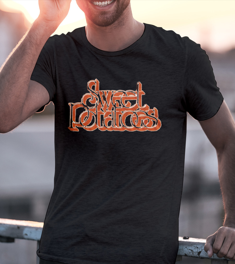 Sweet Potatoes Groovy Vintage Style Typography T-Shirt