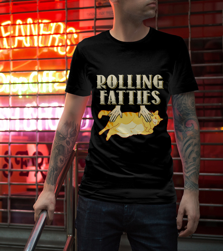 Rolling Fatties Cat With Hands T-Shirt