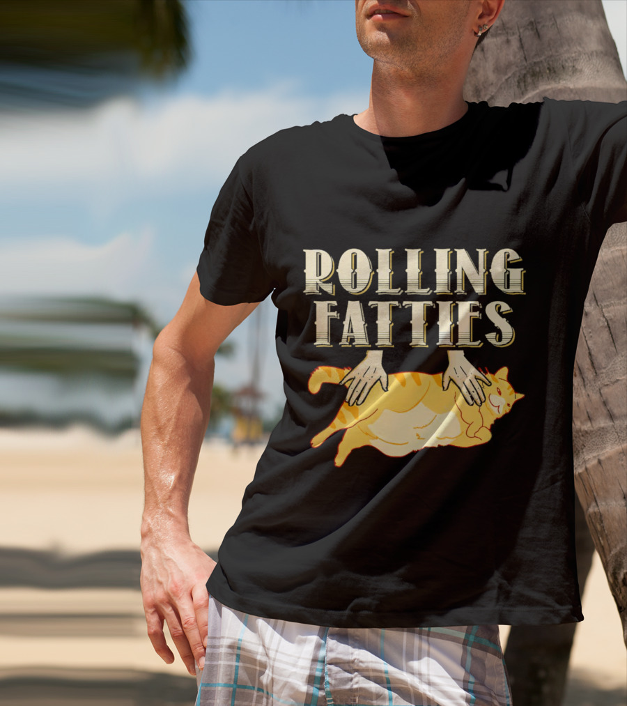 Rolling Fatties Cat With Hands T-Shirt