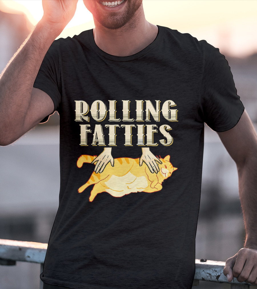 Rolling Fatties Cat With Hands T-Shirt