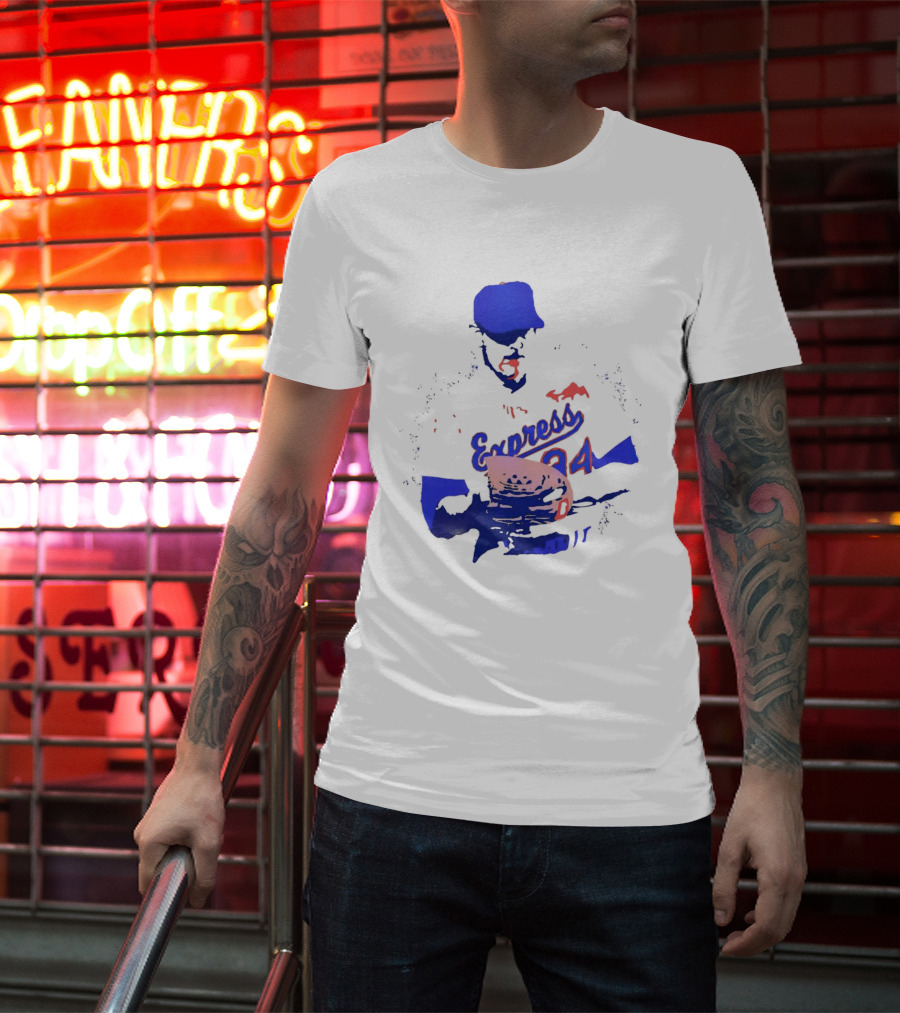 Round Rock Express Nolan Ryan 34 Bloody Lip T-Shirt