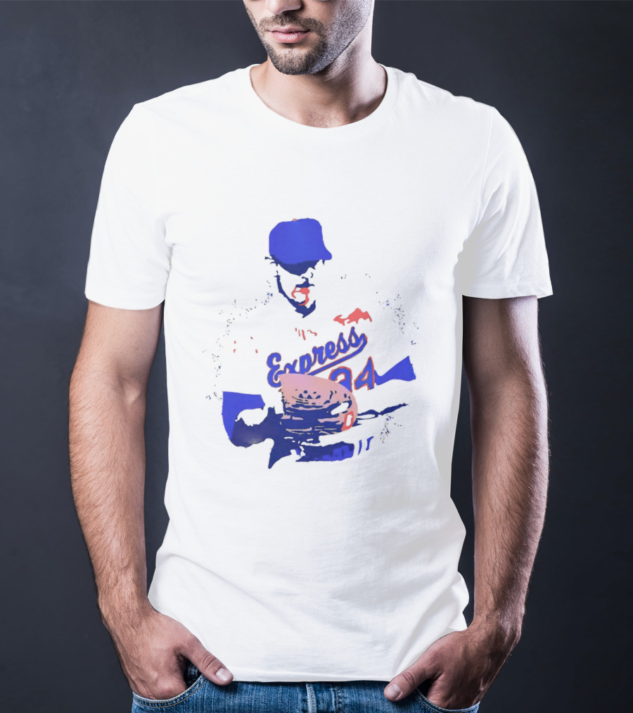 Round Rock Express Nolan Ryan 34 Bloody Lip T-Shirt