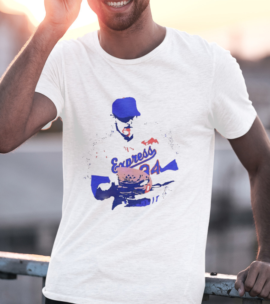 Round Rock Express Nolan Ryan 34 Bloody Lip T-Shirt