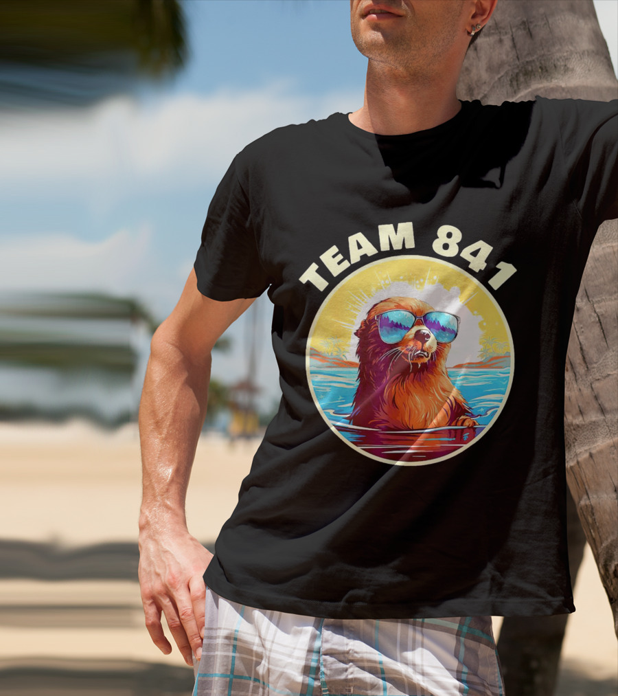 Team 841 Surfing Otter My Way California Sea Otter T-Shirt