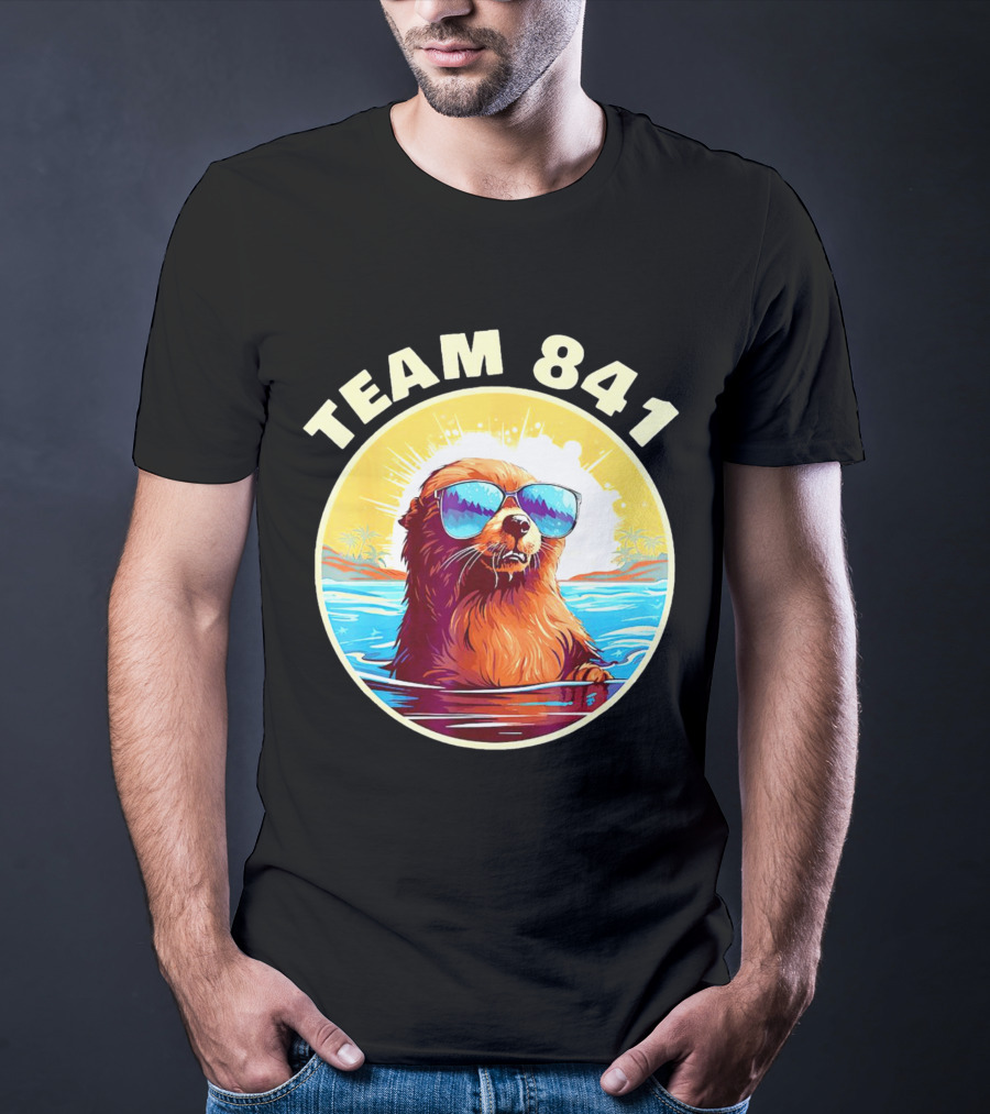 Team 841 Surfing Otter My Way California Sea Otter T-Shirt