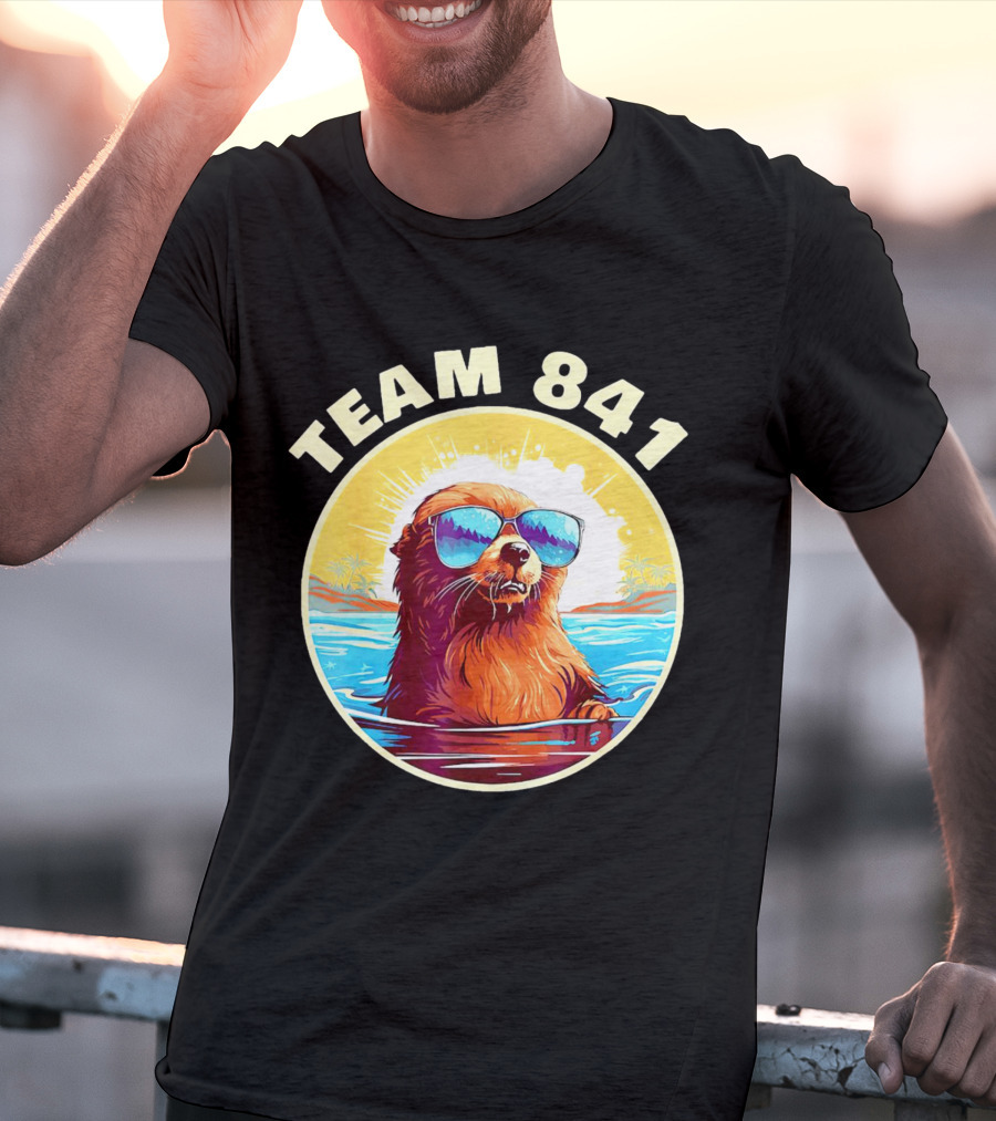 Team 841 Surfing Otter My Way California Sea Otter T-Shirt