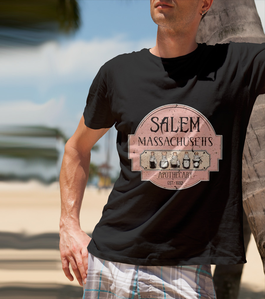 Salem Massachusetts Apothecary Est. 1692 Halloween T-Shirt