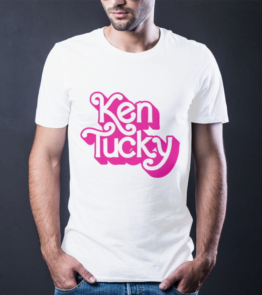 Ken Tucky Ken-Ergy Barbie Retro Bold Pink Letters T-Shirt